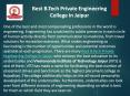 Best B.Tech Private Engineering College in Jaipur PowerPoint PPT Presentation