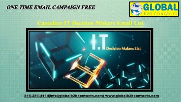 Canadian IT Decision Makers Email List