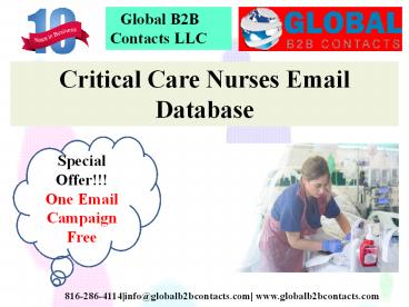 Critical Care Nurses Email Database