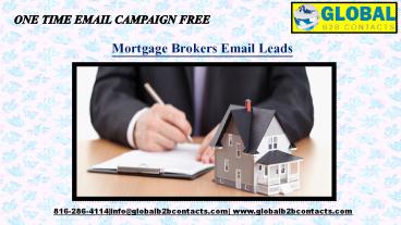 Mortgage Brokers Email Leads