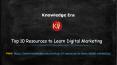 Top 10 Resources to Learn Digital marketing | How to Learn SEO PowerPoint PPT Presentation