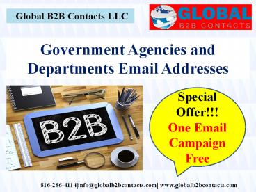 Government Agencies and Departments Email Addresses