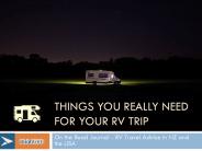 Things You Really Need for Your RV Trip