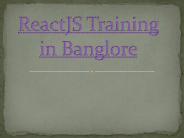 ReactJS Courses in Bangalore