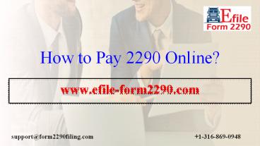 How to Pay 2290 Online?