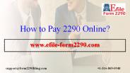How to Pay 2290 Online?
