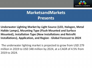 Underwater Lighting Market worth $348 million by 2024