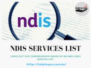 NDIS Services List