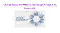 Change Management Models For Change Process In An Organisation PowerPoint PPT Presentation