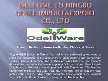 Bamboo Plates and Bamboo Straws