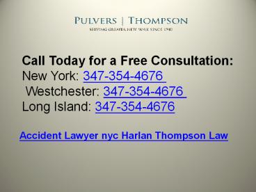 Accident Lawyer NYC Harlan Thomspon Law