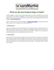 What are the best fashion blogs in India?