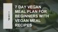 7 Day Vegan Meal Plan For Beginners With Vegan Meal Recipes - Part 1 PowerPoint PPT Presentation