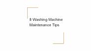 8 Washing Machine Maintenance Tips