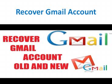 Recover Gmail Account