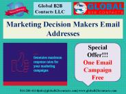 Marketing Decision Makers Email Addresses