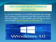 How to Install Active Directory in Windows 10