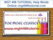 MGT 498 TUTORIAL Help Minds Online--mgt498tutorial.com