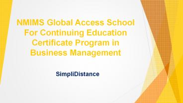 Advance Certificate Program in Business Management - SimpliDistance