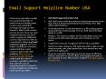Email Support Helpline Number USA PowerPoint PPT Presentation