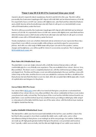 mi 8 mobile back cover online india.