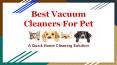 Home Cleaning Tips - Best Vacuum Cleaners For Pet PowerPoint PPT Presentation