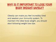 Weight loss tips