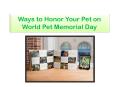 Ways to Honor Your Pet on World Pet Memorial Day PowerPoint PPT Presentation