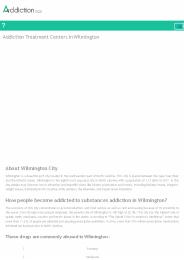 Addiction Treatment Centers in Wilmington