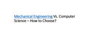 Mechanical Engineering Vs. Computer Science Engineering – How to Choose?