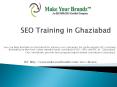 SEO Training in Ghaziabad- Make Your Brandz PowerPoint PPT Presentation