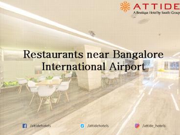 Restaurants near Bangalore International Airport