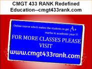 CMGT 433 RANK Redefined Education--cmgt433rank.com