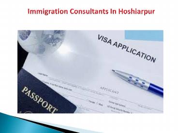 Immigration Consultants in Hoshiarpur