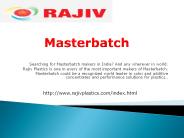 Masterbatch- Rajiv Plastics