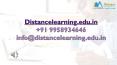 Distance Education PGD in Journalism and Mass Communication PowerPoint PPT Presentation