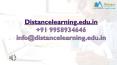 Distance Education PGDBM in Operations Management PowerPoint PPT Presentation