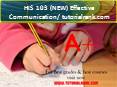 HIS 103 (NEW) Effective Communication/tutorialrank.com PowerPoint PPT Presentation
