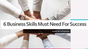 Jeanine Mccool Sarasota Share Business Skills Must Need For Success