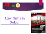 Law Firms in Dubai