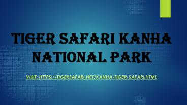 Tiger safari kanha national park