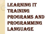 Selecting Your First Language with IT Training Programs