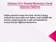 trusted eCheck Merchant platform United States