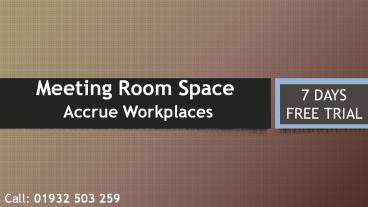 Hire Meeting Room Space in Guildford
