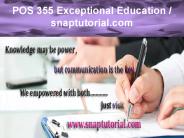 POS 355 Exceptional Education--snaptutorial