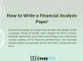Hire EssayMin for writing a Financial Analysis Paper PowerPoint PPT Presentation
