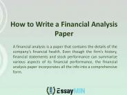 Hire EssayMin for writing a Financial Analysis Paper