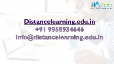 Distance Education PGDM in International Business