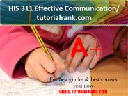 HIS 311 Effective Communication/tutorialrank.com