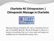 Charlotte NC Chiropractors | Chiropractic Massage in Charlotte